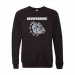 Bulldog Unisex Fleece Crewneck Sweatshirt - Black
