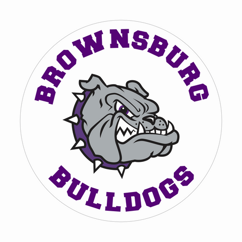 3" Circle Brownsburg Bulldogs Decal