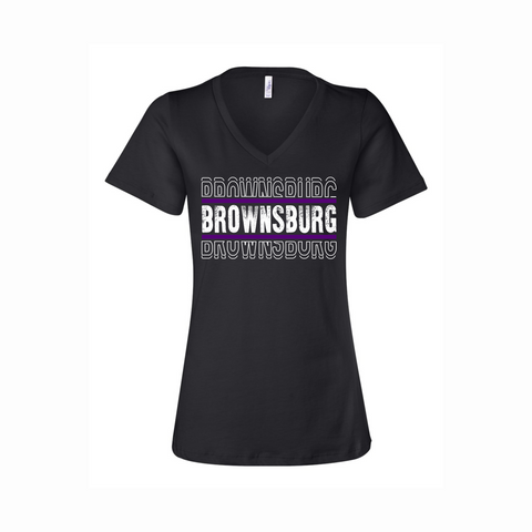 Brownsburg Ladies Short Sleeve V-Neck Tee