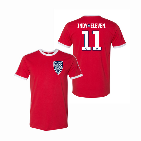Indy Eleven Ringspun Cotton Tee Front & Back Logo