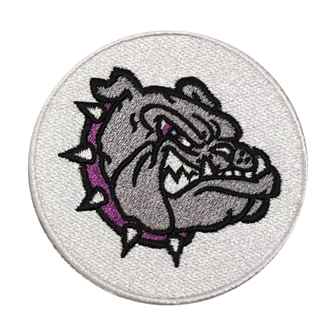 Brownsburg Embroidered Heat Transfer Bulldog Patches