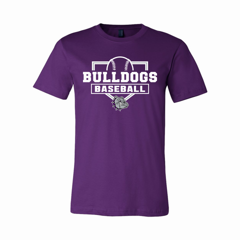 Bulldogs Baseball T-Shirt - Purple